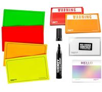 KLAMOTTEN STORE Montana - Lote de 60 pegatinas con texto en inglés "Hello my name is...", color negro