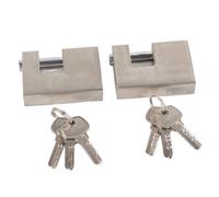 Klanata 2pcs candados con 8 llaves de cobre rectángulo de cobre d mechones de monobloque, cerraduras protectores para puerta de garaje, contenedores, cobertizos, persianas,