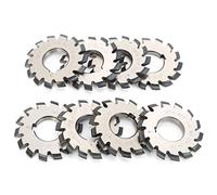 Klanata 8pcs Conjunto de cortador de molienda de engranajes involuntario - Herramientas de corte de acero de alta velocidad, accesorios de máquina herramienta con un ángulo de