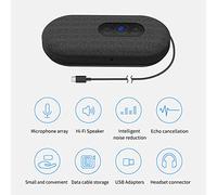 Klanata Altavoz con micrófono de Conferencia USB con captación omnidireccional de 360 Grados y Altavoz de Alta fidelidad Incorporado, reducción de Ruido DSP, función de Silencio, Ajuste