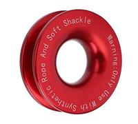 Klanata Anillo de recuperación de cabrestante de Aluminio de 41000 Libras, Bloque de Arranque de Alta Resistencia para Cuerdas de 7/16 a 3/8 Pulgadas, Compatible con grillete (Rojo)