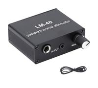 Klanata Atenuador de Sonido pasivo con Control de Volumen Ajustable de 40 dB a 15 dB - Aleación de Aluminio - Entradas Mono de 6,5 mm y estéreo de 3,5 mm - Incluye Cable de Salida de 3,5
