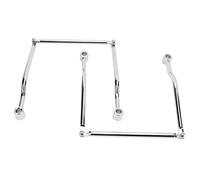 Klanata Barras de Soporte de Montaje para alforja Lateral de Motocicleta, construcción de Acero Resistente con Exquisito Acabado Cromado, Soporte Universal para Motocicletas con Orificio