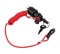 Klanata Boat Ignition Key Switch with Safety Lanyard, 5005801 Replacement Ignition Kill Stop Switch and Key Lanyard Assembly for Johnson Evinrude
