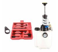 Klanata Bomba de fluido de transmisión neumática 3L con 8 adaptadores: transferencia estable para ATF, refrigerante del motor, aceite de motor y fluido de dirección asistida