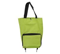 Klanata Cartero de Compras Plegable Ruedas, Bolsas de comestibles Reutilizables, Carrito Negro Multifuncional para Compras de comestibles (Verde)