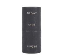 Klanata Dado abatible para tuercas de llanta, accionamiento de 1/2 pulgada, herramienta de extracción de tuercas de rueda de doble extremo de impacto de 18,5 mm y 19,5 mm, casquillo de