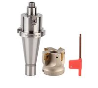 Klanata Juego de Fresas de Alta Precisión - Porta Pinzas NT40-FMB22 y Fresa BAP400R-50-22-4T - Insertos de Fresado APMT1604 - Herramientas de Mecanizado CNC - Metalurgia y Carpintería (NT40-FMB22+50)