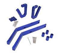 Klanata Kit de manija de agarre delantera y trasera, reemplazo de montaje manual de barra de agarre de aleación de aluminio para JK 2007 2008 2009 2010 2011 2012 2013 2014 2015 2016 (Azul)