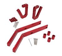 Klanata Kit de manija de agarre delantera y trasera, reemplazo de montaje manual de barra de agarre de aleación de aluminio para JK 2007 2008 2009 2010 2011 2012 2013 2014 2015 2016 (Roja)