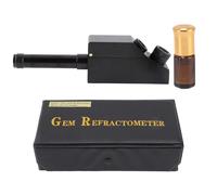 Klanata Kit de refractómetro gemológico, refractómetro de joyería portátil con luz, 1.30 a 1.81 RI, herramienta de prueba de piedras preciosas para joyeros y gemólogos