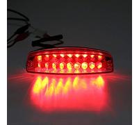 Klanata Luz de freno trasera LED ATV 18 LED lámpara roja apta para 50 70 110 125 TaoTao Sunl Buyang Kazuma ROKETA ATV chinos Quads Go Kart, conexión de 3 cables con conjunto de enchufe