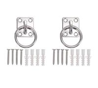 Klanata Paquete de 2 Placas de Ojo cuadradas con Anillo, 30 x 35 mm, Ojo de Almohadilla de Acero Inoxidable 304 de Grado Marino, Ancla de Amarre para Montaje en Cubierta para Barcos,