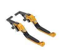 Klanata Par de palancas de embrague de freno de motocicleta, color dorado, para XMAX 250 XMAX 300 2018 a 2021 y XMAX 400 2019 a 2021, pieza de repuesto de manillar ajustable extensible (Oro)