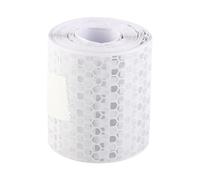 Klanata Pegatinas reflectantes de cinta de seguridad, cinta de advertencia autoadhesiva de alta visibilidad para automóviles, motocicletas, barcos y equipos mecánicos, calcomanías de (Plata)