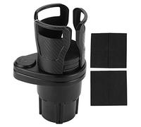 Klanata Portavasos Universal 2 en 1 para Coche, Soporte Giratorio de 360° para Botella de Asiento de vehículo con Doble Almacenamiento y cojín antivibración