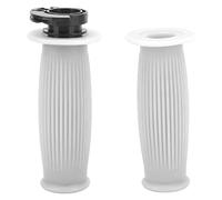 Klanata Puños giratorios para manillar de control del acelerador, color rojo, puños de acelerador de calibre de 22 mm, aptos para scooters GY6 de 50, 80, 125 y 150, par de repuesto de (Blanca)