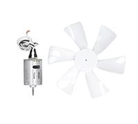 Klanata Reemplazo de aspas de ventilador de ventilación para RV con motor de eje D de 12 V, kit de escape de ventilación de 6 pulgadas de diámetro para techo de baño, compatible con