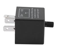 Klanata Relé intermitente LED para luces intermitentes, módulo intermitente electrónico ajustable, resuelve advertencias de hiperflash y bombilla, Plug and Play, ajuste universal de 12 V
