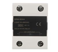 Klanata Solid State Relay SSR BRM-60AA, 24-480V AC Módulo de relé de estado sólido 60AA/80AA/100AA/120AA (BRM-80AA)