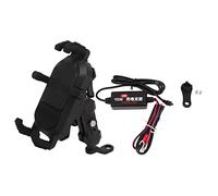 Klanata Soporte para teléfono de Motocicleta 2 en 1 con Carga rápida inalámbrica de 15 W, Soporte para teléfono Celular con rotación de 720 Grados para Bicicletas, Scooters eléctricos y