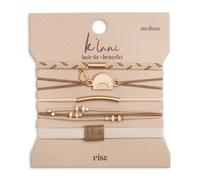 K'lani - Pulseras para el pelo para mujer, pulsera de doble uso y cinta para el pelo, elegantes accesorios para el cabello de cola de caballo, juego de 5 unidades (S)