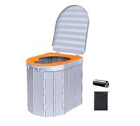 Klappbare Campingtoilette, Tragbare Klapptoilette - Reise-Klapp-Toilettensitz Mit Deckel - Eimer-Toilettensitz, Camping-Badezimmer Mit 15 Müllbeuteln Und Aufbewahrungstasche Für Camping, Wandern