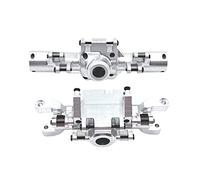 KLAPR Carcasa de eje delantero y trasero de proceso CNC de actualización de metal para piezas de coche RC 1/10 ZP1001 ZP1002 ZP1003 ZP1004 (plata)