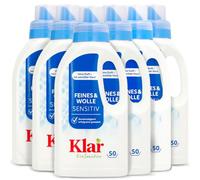 Klar EcoSensitive® Detergente fino y lana, 6 x 500 ml, sin aroma | Detergente líquido Sensiv para todas las fibras naturales - Detergente hipoalergénico - Para seda y más
