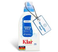 Klar EcoSensitive Detergente fino y lana sensible, 500 ml, sin fragancia | Detergente líquido de 50 lavados para todas las fibras naturales - Detergente hipoalergénico - Para seda y más
