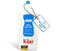 Klar EcoSensitive Detergente para lavavajillas SENSITIV, 500 ml, sin | Potente detergente líquido para lavavajillas - Detergente para lavar a mano con alto poder desengrasante - Jabón vegano para