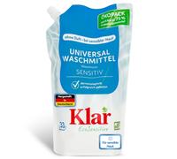 Klar EcoSensitive Detergente universal para nueces de lavado, 1,5 l | 33 lavados, sin fragancia, para alérgicos, veganos