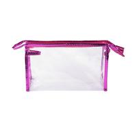 Klare Schminktasche,Klare Schminktasche,Aufbewahrungstasche Kosmetiktaschen mit Reißverschluss - Wasserdichter Aufbewahrungs-Organizer, Kulturbeutel, tragbare Kosmetikkoffer, Make-up Organizer, rojo