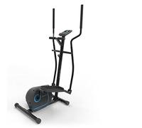 Klarfit Elíptica, Bicicleta Eliptica para Casa l 8 Niveles de Resistencia, Volante de Inercia 12kg, Pantalla l Elipticas Fitness Casa con Correa, Pulsómetro, Bicicleta Elíptica con Protección, Negra