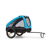 Klarfit Husky Vario Carro Perro Bicicleta 2 en 1, Carrito Perros Remolque Bicicleta, Lona Oxford 600D, Reflectores, Bandera de Advertencia y Arnés de Seguridad, Perros Medianos, 45 kg MAX.