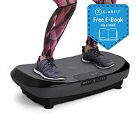 Klarfit Vibe 4DX Pro Plataforma vibratoria - Entrenador Profesional por vibración, 300 W, Modo 4D, Superficie de Entrenamiento 71,5 x 43,5 cm, 20 velocidades, eBook, Mando a Distancia, Gris/ Negro