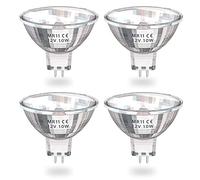 Klarlight 10W MR11 Bombillas Halógenas 12V Bombilla Halógena, MR11 Regulable G4 GU4 LED Foco Blanco Cálido 10W Halógeno Equivalente para Hogar, Paisaje, Empotrado, Iluminación de Pista, Paquete de 4