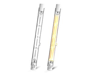 Klarlight 500W R7s Bombilla Halógena 118mm, Foco Reflector Regulable Blanco Cálido 2800K, J118 Bombilla Lineal de Doble Extremo, 11000LM para Lámparas de Pie, Luces de Paisaje, Farolas (Paquete de 2)