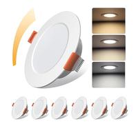 Klarlight 7W LED Foco Empotrable 230 V Flat Regulable Blanco Cálido 3000K Blanco Neutro 4000K Blanco Frío 6500K Focos LED de Techo Ajustable para Baño Cocina, 6 Paquetes