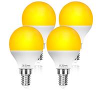 Klarlight Bombilla LED 3W E14 G45, Blanco Cálido 2000K No-regulable Luz Ámbar para Dormir, Bombilla Sin Luz Azul Nocturna para Cuarto de niños, Nocturna(4-unidad)