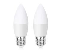 Klarlight Bombilla LED con sensor crepuscular 5W E27 450lm Bombilla de encendido y apagado automático para interior patio porche garaje jardín blanco cálido 2700K Pack de 2