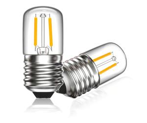 Klarlight Bombilla Led E27 2W 2700K, T28 180lm 2W Reemplaza 20 Watt, Bombillas Led E27 luz Calida para Luces de Hadas, Candelabro, Luz de Noche, Lámpara de Mesa, No Regulable, 2-Pack