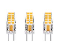 Klarlight G6.35 LED Bombilla 3W 12V con 300 Lúmenes, Reemplazo de 25-30W Bombilla Hálogena (Luz Cálida 3000K, 3-Unidades)