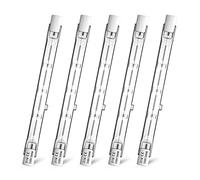 Klarlight R7s 118mm Bombilla Halógena 500W, Lámpara Halógena R7S 118mm Regulable, J118 Tipo J Proyector Lineal de Doble Extremo, Blanco Cálido 2800K, para Luces de Techo Iluminación de Paisaje