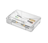 Klarsicht-Aktenbox, Klarsichts-Aktenboxes Mit Deckel,Tragbarer Projektkoffer - Aktenboxs, Stapelbarer Aktenorganisator Mits Deckels Und Griff, Aktenhalter, Aufbewahrungsbehälter Für Die Schule Zu Haus