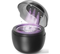 Klarsonic Limpiador Ultrasonidos, 50.000 Hz Limpiador Ferula Dental, 250 ml Ultrasonidos Limpieza, Ultrasonic Cleaner con 6 Lámparas UV para Retenedor, Fundas, Retainer, Dientes Postizos, Plata Joyas