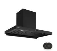 Klarstein Aeroclean Campana Extractora - 90Cm, 721 M³/H Boost, Motor 120W, A++ Eficiencia, LED 3800-4200K, 52 Db, Filtros Inox & Carbón, Acero Inoxidable, Extracción & Recirculación