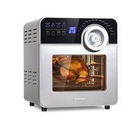 Klarstein AeroVital Cube Chef - Freidora de Aire, Airfryer 1700 W, Pantalla Tactil, 16 Programas, 50-220 C, 14 L, Inicio Diferido aprox. 10 h, Tecnologia DuoHeating, Acero Inoxidable, Plata