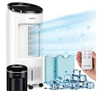 Klarstein Aire Acondicionado Portatil Frio 65 W, Pinguino 4 en 1 Silencioso, Climatizador Modo Noche, Humidificador, Ventilador, Depósito Agua 7 l., Aparatos Aire Acondicionado 330 m³ / h