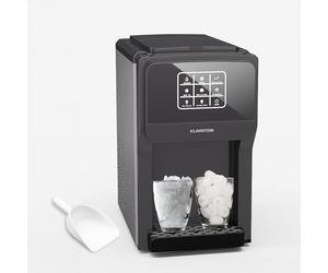 Klarstein ArcticBlend 3en1 máquina de hielo, 20 kg/24h, hielo en bala y picado, dispensador de agua, depósito 6L, conexión a grifo, acero inoxidable, máquina de hacer hielo para casa, gris oscuro